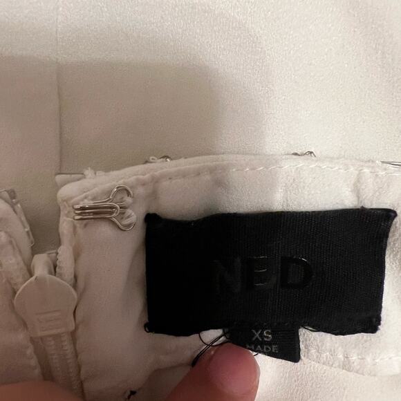 Revolve NBD White Nicolina Cutout Sequin Embellished Formal Gown Size XS - Picture 16 of 16